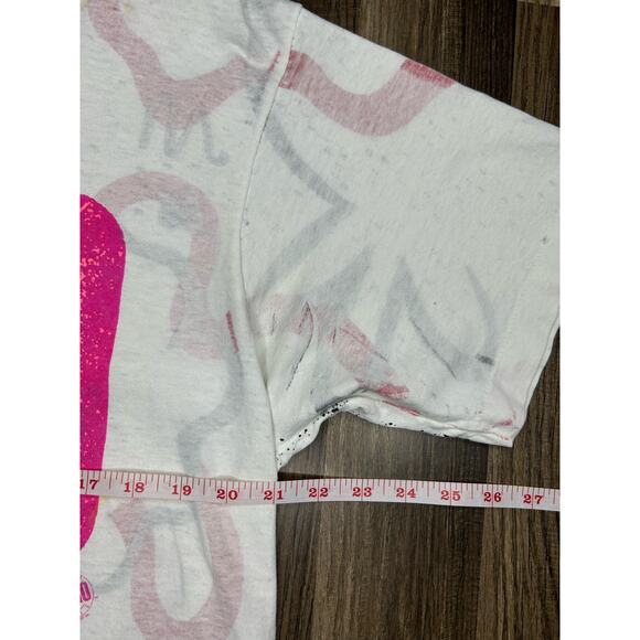 VTG 1991 Luke Perry Beverly Hills 90210 Reverse print AOP Rare Shirt - Picture 7 of 11